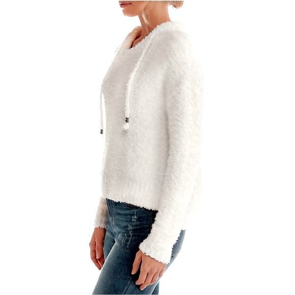 White Hooded Teddy Sweater - Picture 4 of 6